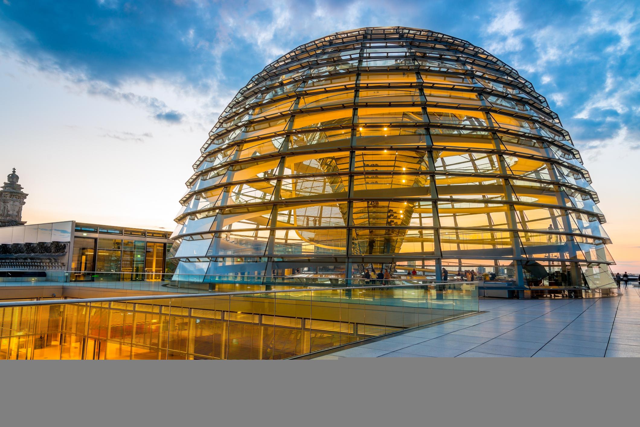 Reichstag building glass dome Berlin