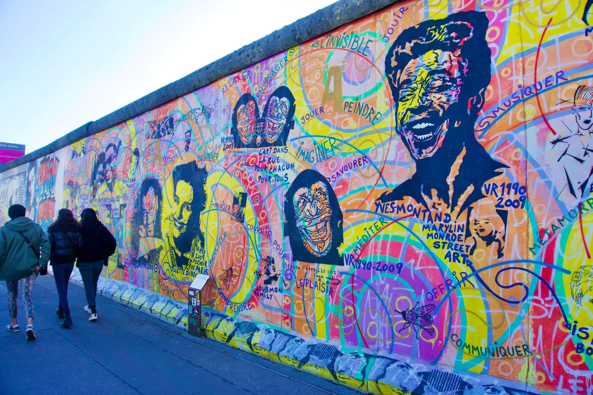 East Side Gallery Berlin graffiti murals